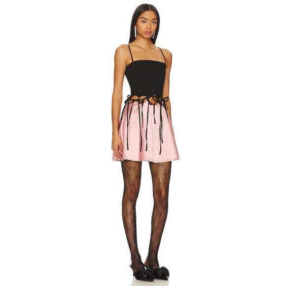 ZEMETA Meant To Be Together Dress in Pink Large New Womens Satin Corset Mini - Picture 3 of 13